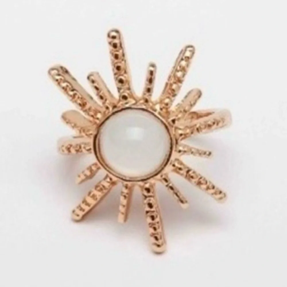 Size 7 Gold Starburst Ring NEW